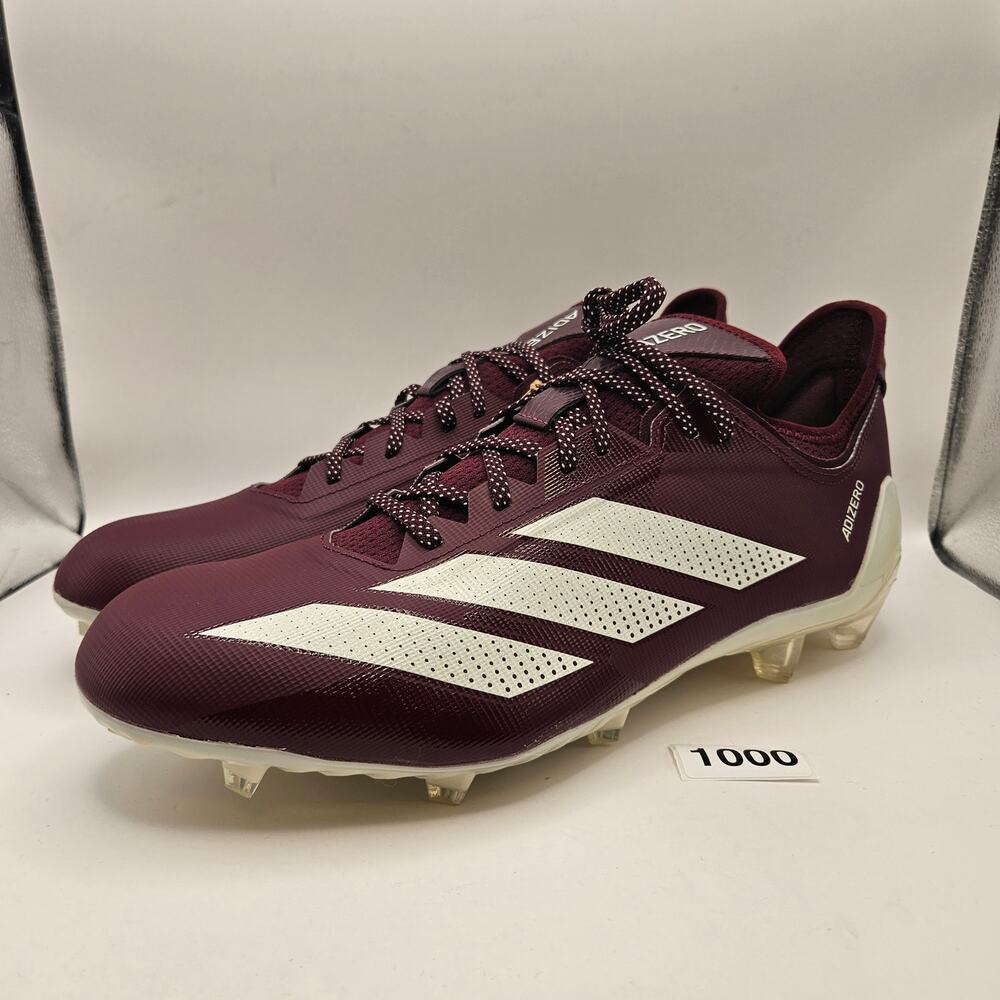 ADIDAS SIZE 15 ADIZERO ELECTRIC .1 BURGUNDY FOOTBALL CLEATS IF4196